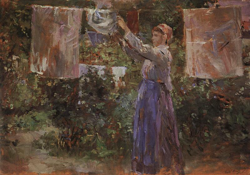 Berthe Morisot Peasant Hanging out the Washing oil painting picture